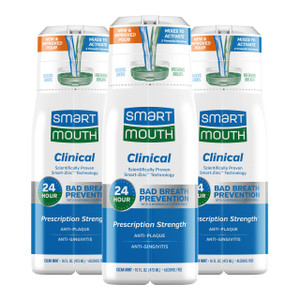 SmartMouth DDS Activated Clinical Mouthwash - for Fresh Breath - Clinical Strength Mouthwash for Gum Health, Gingivitis & More - Clean Mint Flavor, 1