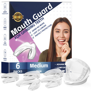 6 Pack Women Mouth Guards,Comfortable Dental Guards for Teenagers Grinding Teeth,Moldable Night Guards for Clenching Teeth, Bruxism,TMJ,Teeth Whiteni