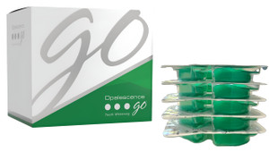 Opalescence Go - Prefilled Teeth Whitening Trays - Original 15% - (4 Treatments) - Hydrogen Peroxide with PF - Cool Mint - Made by Ultradent. 4648-1