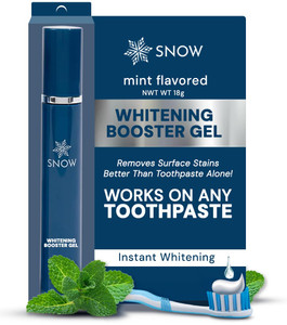 Snow Teeth Whitening Gel - Add to Toothpaste for a Whiter Smile - Vegan Hydrogen Peroxide Gel with Xylitol for Tooth Stain Removal and Brightening -