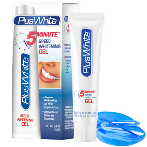 Plus White Whitening Kit - 5 Minute Speed Whitening Gel & Comfort Fit Mouth Tray - Professional Teeth Whitening Kit w/Dentist Approved Ingredient for