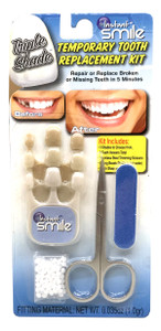 Instant Smile Triple Shade Temporary Tooth Kit - Replace A Missing Tooth in Just 5 Minutes!