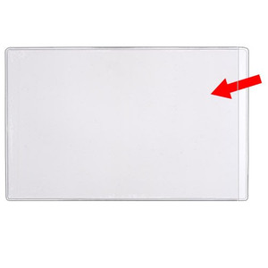 StoreSMART - 5" x 8" Non-Adhesive Vinyl Plastic Pocket - Open Short Side - 25 Pack - PE108S-C-25