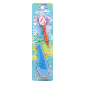 Radius Big Kidz Forever Brush with Replaceable Head Toothbrush for Children, 6 Years and Up, BPA Free ADA Accepted for Growing Teeth and Gums - Right