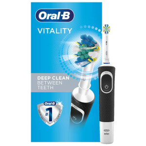 Oral-B Vitality FlossAction Electric Toothbrush with Replacement Brush Head, Black