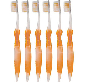 Sofresh Flossing Toothbrush - Adult Size | Your Choice of Color | (6, Orange)