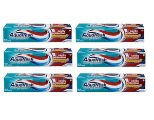 Aquafresh Cavity Protection Tube Cool Mint, 5.6 Ounce (Pack of 6)