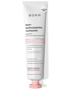 Boka Fluoride Free Toothpaste, Nano Hydroxyapatite Toothpaste, Appropriate for Sensitive Teeth - for Adult, Kids Oral Care - Coco Ginger Flavor, 4 Fl