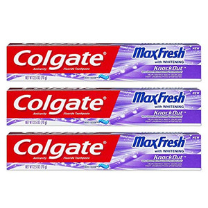 Colgate Max Fresh Knockout Gel Toothpaste, 2.5 Ounce Pack Of 3
