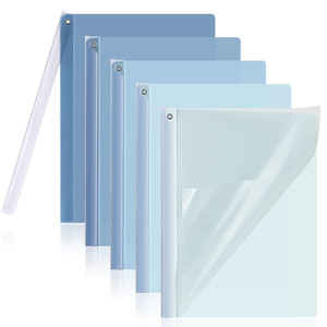 BAYTORY 5Pcs Clear Report Covers with Swing Clip, Plastic Folders for A4 and Letter Size Paper, Clear Front Presentation Binder for School Business,