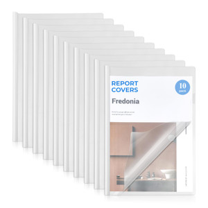 M&G 10 Pack Report Covers with Sliding Bar, 5mm Clear Report Folder for A4 and Letter Size Paper,35 Sheet Presentation Folders, 8.7X 12.2inch