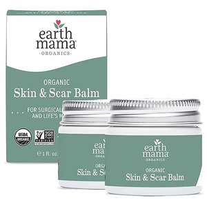 Earth Mama Organic Skin & Scar Balm |C-Section Recovery Skin Care, Pregnancy Stretch Mark Scar Cream with Organic Jojoba Oil, Tamanu Oil & Gotu Kola