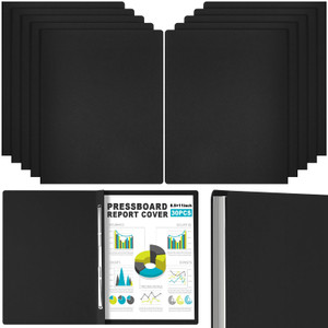 Dunzoom 30 Pcs 8.5'' x 11'' Pressboard Report Cover, 3'' Capacity Metal Prong Fastener with Compressor, Letter Size, Presentation Folder to Neatly Bi