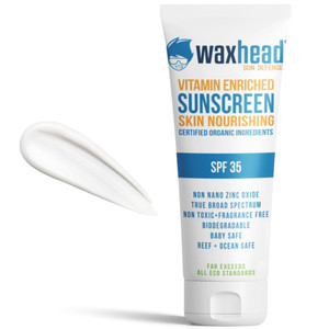 Waxhead Non-Nano Zinc Oxide Sunscreen, EWG Sunscreen with Zinc Oxide for Face & Body, Mineral Natural Non-Toxic Pure Sunblock, Biodegradable Cream Lo