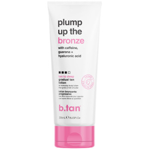 b.tan Dark Gradual Self Tanning Lotion | Plump Up the Bronze Everyday Glow Lotion - Develop a Bronzed Glow, Sunless Tanner Infused With Hyaluronic Ac