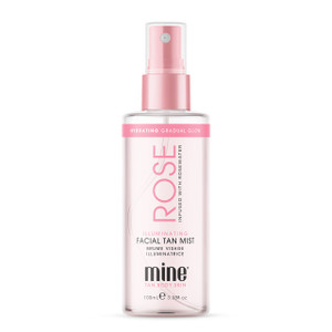 Minetan Rose Face Tan Mist | Clear Facial Self Tanning Spray | Gradual Daily Sunless Tanner, Infused | Soothing Rose Water & Vitamin C, Hydrating, Go