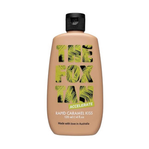 The Fox Tan Rapid Caramel Kiss, Natural Tanning Accelerator For Deeper & Darker Tans, Delivers an Instant Tint & Glow, Vegan & Cruelty Free, 120 mL