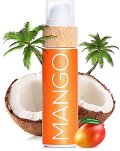 COCOSOLIS MANGO Tanning Accelerator XL | With Vitamin E & Mango Scent for a Fast, Deep Tan - Tanning Oil for Beach or Tanning Beds  Sun Tan Oil for