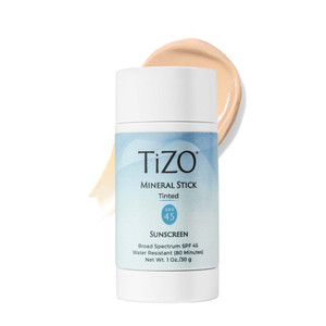 TiZO Mineral Stick Tinted SPF 45 | Water Resistant (80 minutes) | Broad Spectrum Sunscreen | UVA/UVB Protection | Invisible to Sheer Finish | Easy On