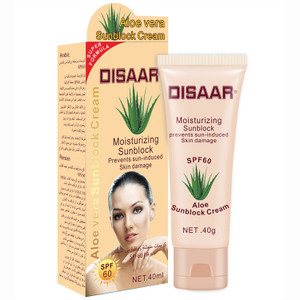 DISAAR BEAUTY Sunblock Cream Refreshing Sunscreen Face Neck Arms Skin Damage SPF 60/90 PA++ UVA/UVB Protection 40ml/1.35fl.oz (SPF 60 Aloe Vera Sunbl