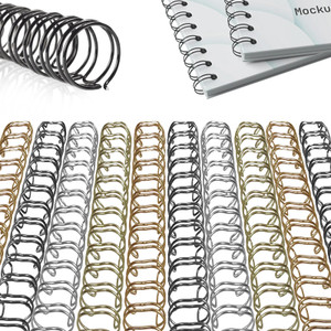 40 Pack Spiral Binding Coils, Binding Spirals, 2:1 Pitch, Binding Wire Double Loop Wire Binding Spines, Twin Spines Combs Multi Color Binding Wire Co