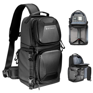 K&F CONCEPT Camera Sling Bag Crossbody Bag Hardshell Camera Shoulder Backpack DSLR/SLR/Mirrorless Camera Case Photography Bags for Photographer