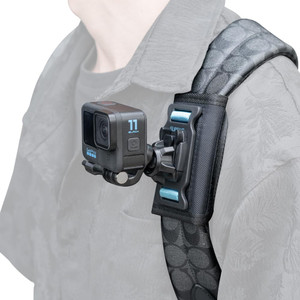 SKEZN Backpack Shoulder Strap Mount Clip, 360°Rotating Ball Head Backpack Bag Belt Shoulder Strap Holder Mount Compatible with GoPro Hero 13/12/11/9/