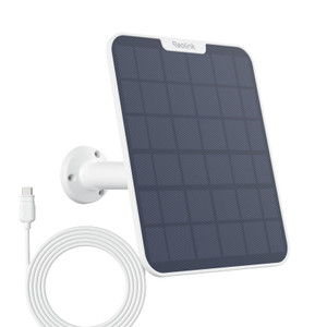 REOLINK 6W Solar Panel White, Non-Stop Solar Power Supply for All Wireless Battery Camera, Trackmix/Argus PT/Go PT Ultra, Waterproof, Adjustable Moun
