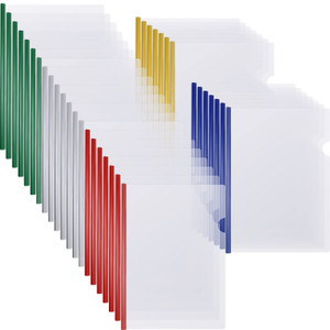 Mimorou 100 Pcs Clear Report Cover with Sliding Bar 50 Sheet Capacity Presentation Binder Transparent Resume Folder Plastic Folder for File Report Sc