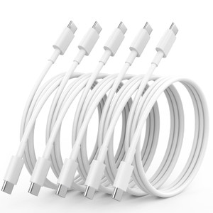 USB C Cable, 5Pack 6FT USB C to USB C Cable 60W(3A) Type C Fast Charging Cord for iPhone 17/ 17Air/17 Pro Max/16/16 Plus/16 Pro Max/15/15 Plus/Pro Ma