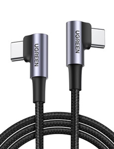 UGREEN Right Angle Cable, 60W USB C Fast Charging Cable 90 Degree Compatible with iPhone 17/17 Air/17 Pro/16 MacBook Pro, iPad Pro, Galaxy S25/S24/S2