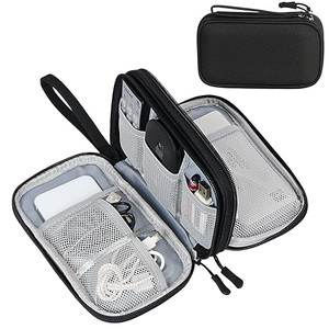 FYY Electronic Organizer, Travel Cable Organizer Bag Pouch Electronic Accessories Carry Case Portable Waterproof Double Layers Storage Bag for Cable,