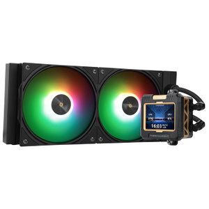 Thermalright FW240 Black ARGB CPU AIO Cooler,PC 240 Specification Water Cooler System,IPS LCD Screen with 320 * 240 Resolution,for AM5&Intel LGA1700/