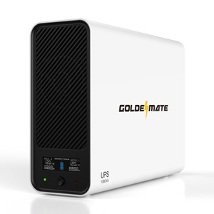 GOLDENMATE 1000VA/600W Lithium UPS Battery Backup and Surge Protector, Backup Battery Power Supply with LiFePO4 Batteries(153.6 Wh), Sinewave UPS Sys