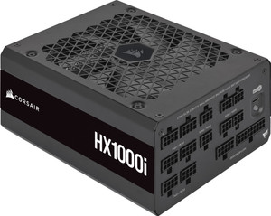 Corsair HX1000i Fully Modular Ultra-Low Noise ATX Power Supply - ATX 3.1 & PCIe 5.1 Compliant - Fluid Dynamic Bearing Fan - CORSAIR iCUE Software Com