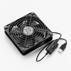 ELUTENG 120mm Fan With 3 Speed 5V USB Powered Case Fan 1500PRM Gaming PC Portable Cooling Suitable for Tablet TV Receiver Router DVR Play Station Xbo