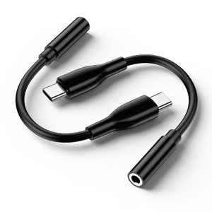 USB C to 3.5mm Headphone Adapter 2PCS for Samsung Galaxy S25 Ultra/S25 S25+ S24 FE A16 5G A15 A54 A14 A55 A35 S23 S22,Type C to 3.5mm Car Cord Aux Au