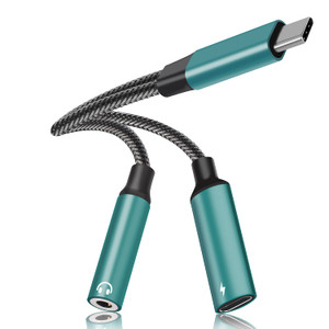 Mxcudu 2 in 1 USB C Headphone Adapter with PD 60W Charging Dongle, Compatible with Galaxy S23 Ultra/S23/S22/S22+/S21/S20FE/A53/Note 10+, Google Pixel