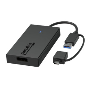 Plugable USB to DisplayPort Adapter - Connect via USB-C or USB 3.0 to Add a 2560x1440 Display  Compatible with Mac M1/M2/M3/M4, Windows, and ChromeO
