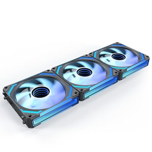 AsiaHorse COSMIQ 120mm PC RGB Fans Computer Case Fans, 5V 3-PIN Connector Daisy Chain PWM Cooling with Controller for Cases CPU Liquid Coolers (Black