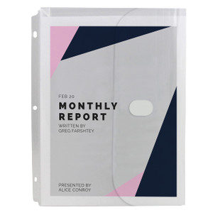 C-Line Biodegradable Acid-Free Poly Binder Pocket with 1-Inch Gusset, Side Loading, Clear, 10 Pockets per Pack (33747)