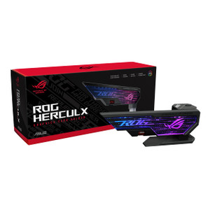ASUS ROG Herculx Graphics Card Anti-Sag Holder Bracket (Solid Zinc Alloy Construction, Easy Toolless Installation, Included Spirit Level, Adjustable