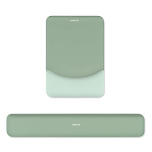 MOSISO Wrist Rest Support for Mouse Pad&Keyboard Set, Rectangular Ergonomic Mousepad Non-Slip Base Home/Office Pain Relief&Easy Typing Pad with Neopr
