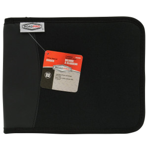 RoadPro 3-Ring Zippered Binder for Loose-Leaf Log Sheets, Black, LB-001BK, 10.5" x 8.5"