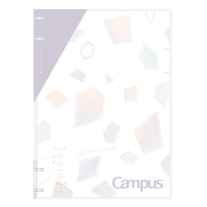 Kokuyo Campus Refillable Notebook, B5 2x2 Slim Ring Binder Notebook with Customizable Title Page, 40 Sheets Capacity. Suitable for 26 Holes Loose Lea