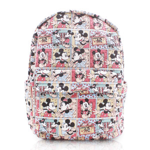 Finex Mickey Minnie Comic Style Canvas Backpack Casual Daypack with 15 in Laptop Storage Compartment