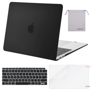 MOSISO Compatible with MacBook Air 13 inch Case M1 Chip 2021-2018 Release A2337 A2179 A1932, Plastic Hard Shell&Keyboard Cover&Screen Film&Storage Ba