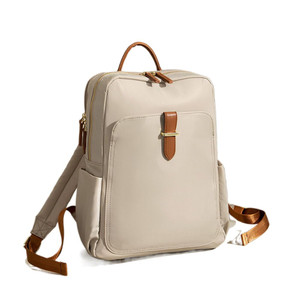 Versatile Oxford Cloth Women's Backpack - Minimalist Design for Daily Commute, Laptop Storage, and More! (Ivory)