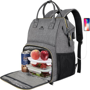 MATEIN Lunch Backpack for Women, 15.6 Inch Laptop Backpack with Lunch Compartment, Lightweight Work Backpacks for Teacher Nurse, Insulated Cooler Lun