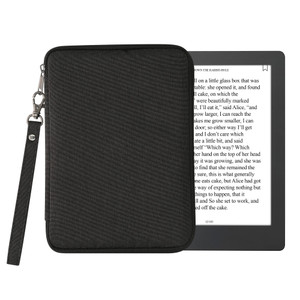 kwmobile Sleeve for 6" eReader - Sleeve with Stand for eReader - Protective Universal Bag with Zipper - Black